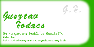 gusztav hodacs business card